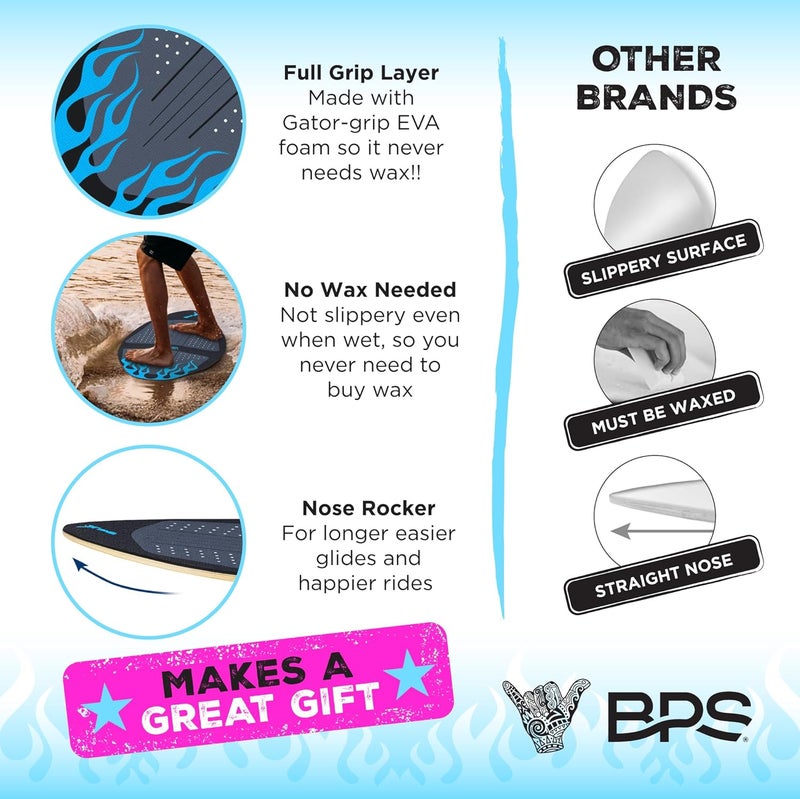 BPS لوح سكيبورد خشبي عالي الأداء "فليم" من نيوزيلندا مع وسادات احتكاك مخصصة - مع حقيبة حمل مبطنة اختيارية مصنوعة من البلاستيك المعاد تدويره - للأطفال أو البالغين، اختر من 4 ألوان - Image 3